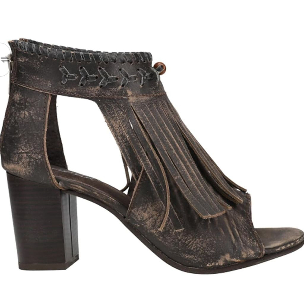 Roper Bettina Fringe Peep Toe Shottie Size 7.5